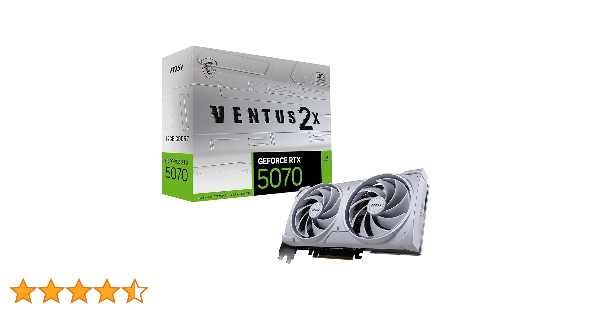 グラフィックボード・グラボ・ビデオカード MSI GeForce RTX 5070 12G GAMING OC WHITE MSI GeForce RTX™ 5070 12G GAMING TRIO OC WHITE